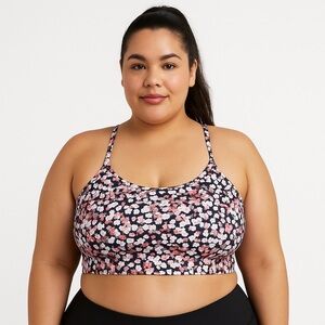 Old Navy Floral Sports Bra - Black and Pink